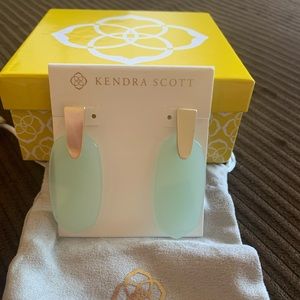 Kendra Scott Aragon Gold Statement earrings.